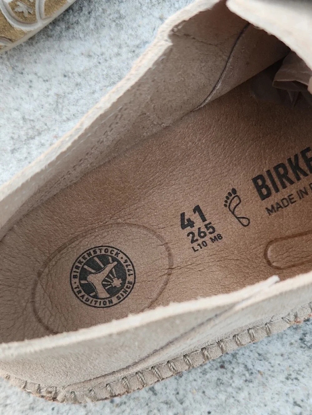 Birkenstock Men's Suede Derby Shoes in Beige,Size 41